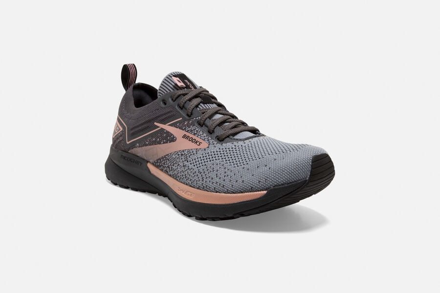 Brooks Ricochet 3 Road Running Shoes Womens - Dark Grey/Pink - EDUOG-7086